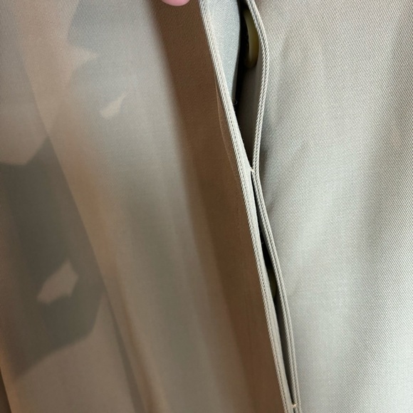 AQUASCUTUM SZ 6 UK Wool Raglan Sleeve Back Slit Belt  Trench Coat with Pockets - Picture 7 of 14